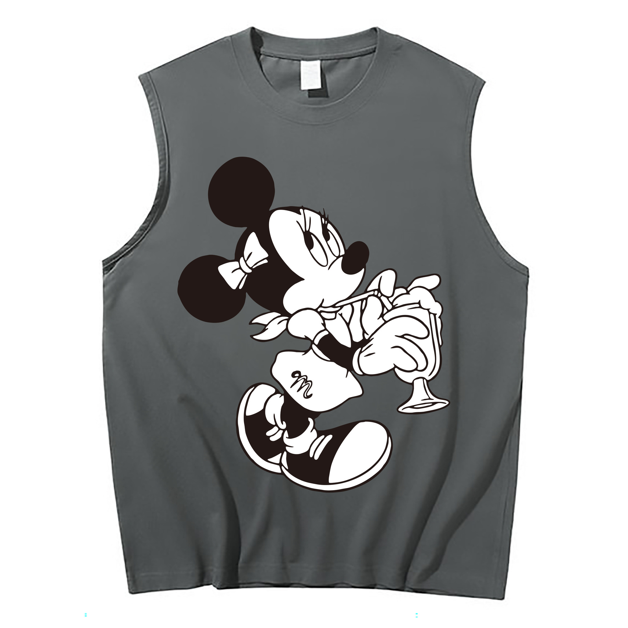 （画像用） ミッキーマウス Mickey Mouse コットン100％タンクトップ（フロントプリント）